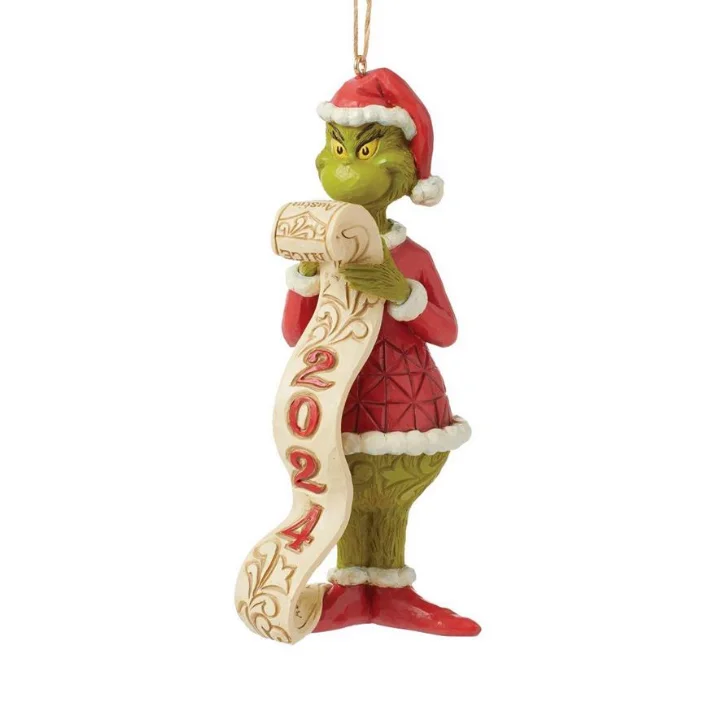 Christmas Twinkling Star Lights Ornament - Grinch Dated Naughty Nice List