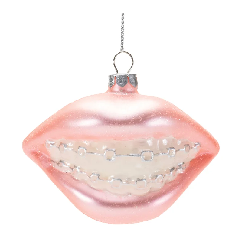 Christmas Snow Globe Decorations Ornament - Teeth with Braces - Glass