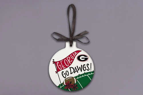 Christmas Peaceful Holiday Mornings Ornament - UGA Stone