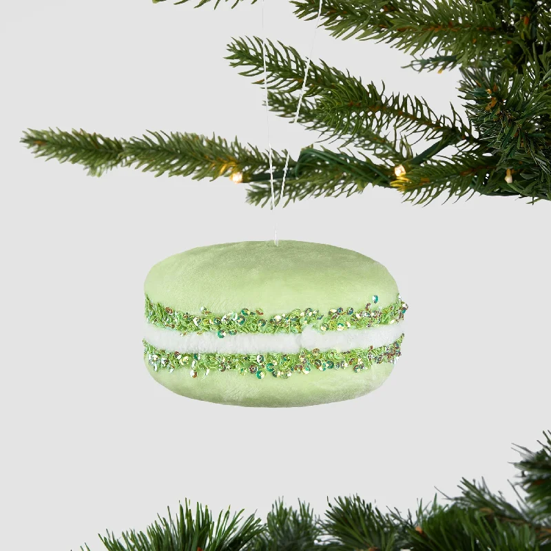 Christmas Dreamy Snowfall Pastel Macaron Ornament