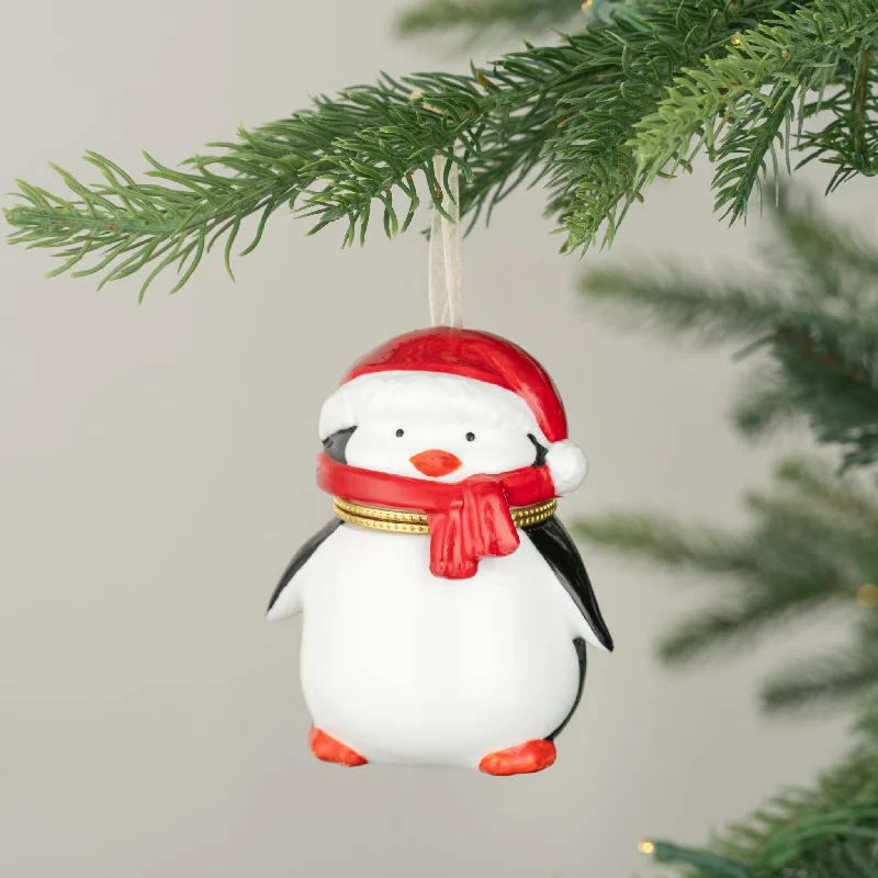 Christmas Songs Penguin Trinket Ornament