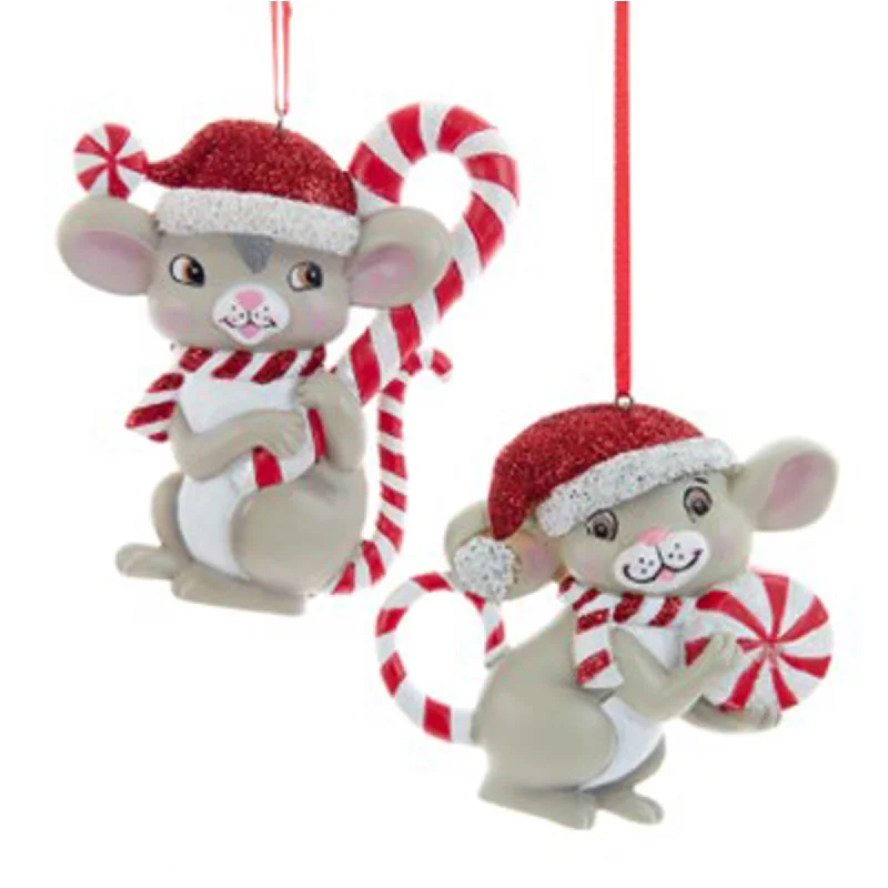 Christmas Wrapped With Love Peppermint Mouse Ornaments, 3,5 Inches, Assortment, 1 Count Christmas Wrapped With Love Peppermint Mouse Ornaments, 3,5 Inches, Assortment, 1 Count