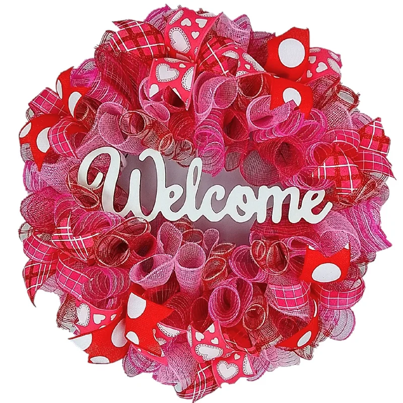 Christmas Enchanted Night Sky Indoor and Outdoor Wreath, Removable Welcome Sign, Pink and Red Valentine's Day Decor Christmas Enchanted Night Sky Indoor and Outdoor Wreath, Removable Welcome Sign, Pink and Red Valentine's Day Decor