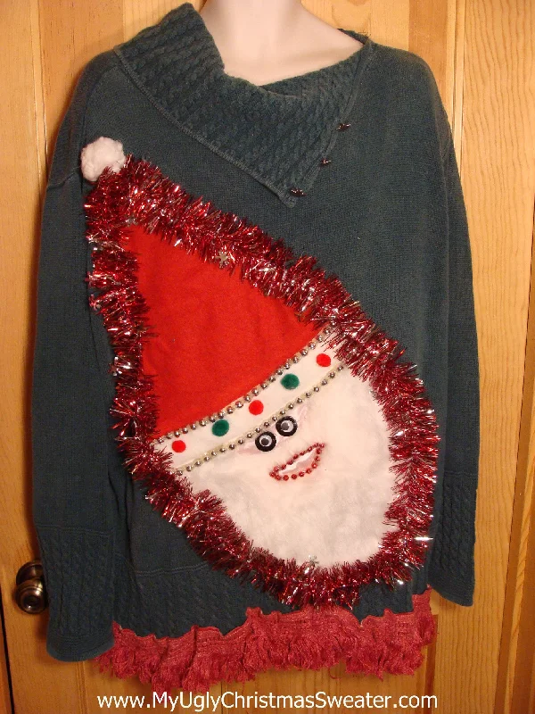 Plus Size Christmas Sweater with Santa