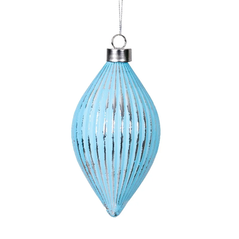 Christmas Stocking Stuffers Porcelain Ribbed  Ornament