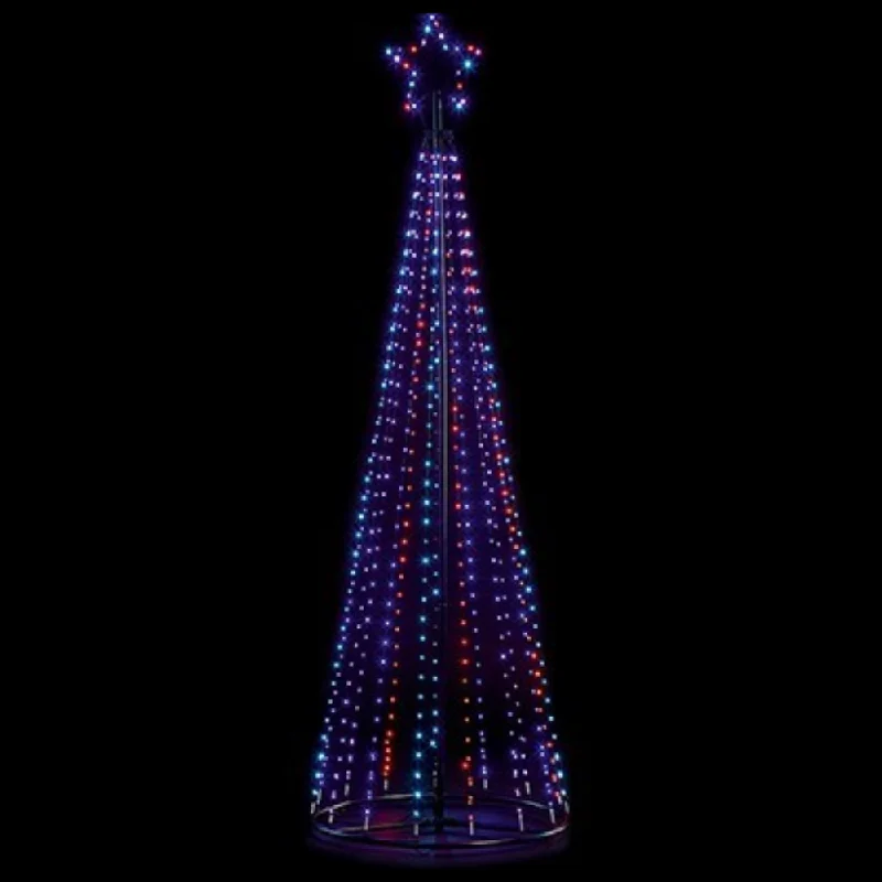 Christmas Garland Premier Pyramid Tree With Top Star Rainbow