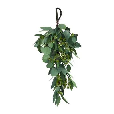 Holiday Treats 22" Eucalyptus and Berry Artificial Teardrop