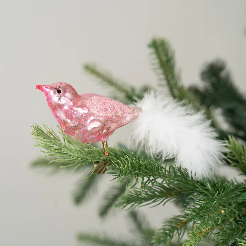 Christmas Celebration Pink Bird Ornament
