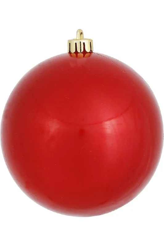 Christmas Family Time Red Candy Ball Christmas Ornaments (6 pack)
