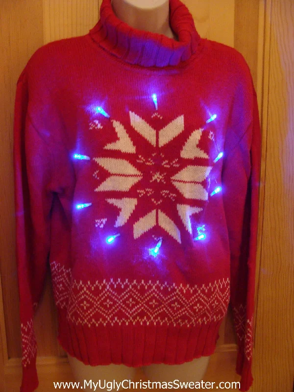 Red Christmas Sweater with Lights