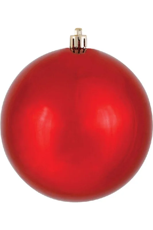 Christmas Pinecones Red Shiny Ball Christmas Ornament (6 pack)