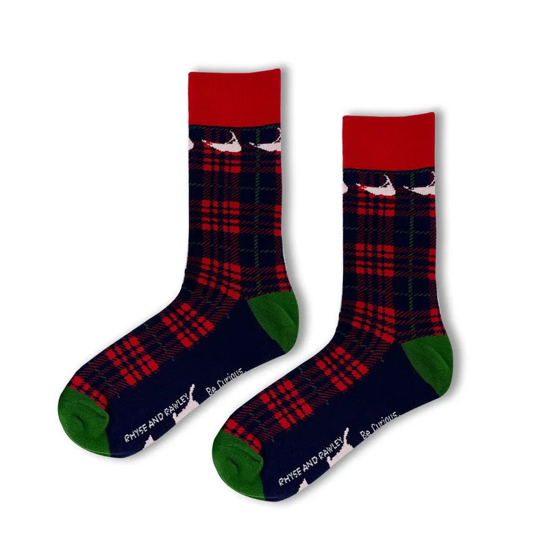 Red Tartan Nantucket Sock