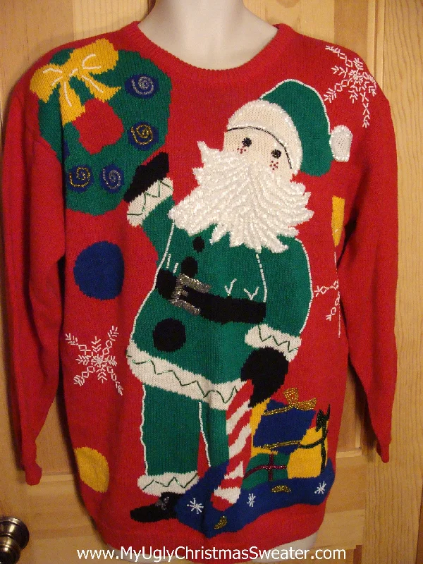 Retro 80s Red Christmas Sweater