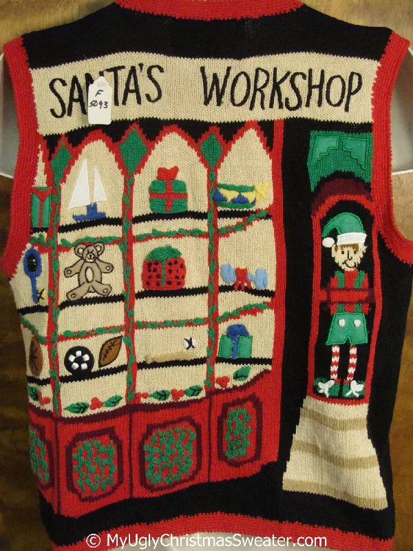 Christmas Cozy Warm Blankets Santas Workshop Best Ugly Christmas Sweater Vest