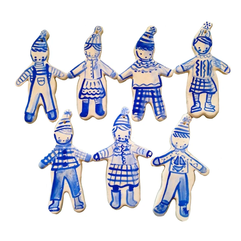 Christmas Garland Set of 7 Assorted Skater Ornaments