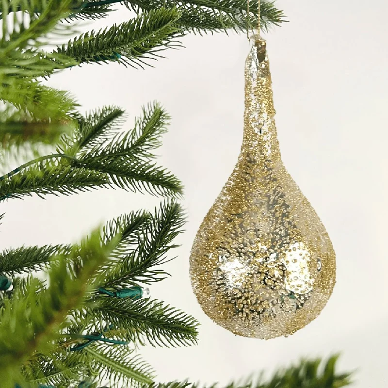 Christmas Eve Silver Radish Ornament with Champagne Sugar Detailing