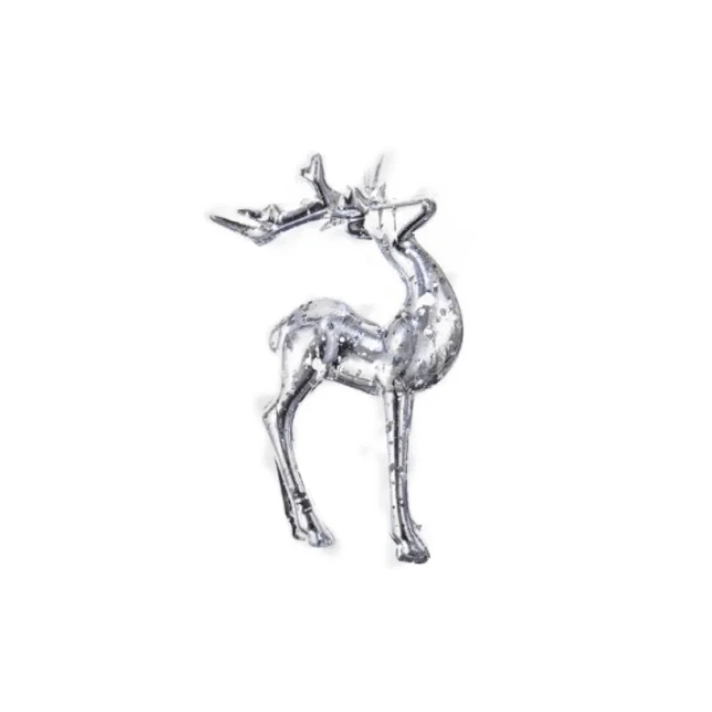 Christmas Enchanting Celebrations Silver Reindeer Facing Forward Ornament