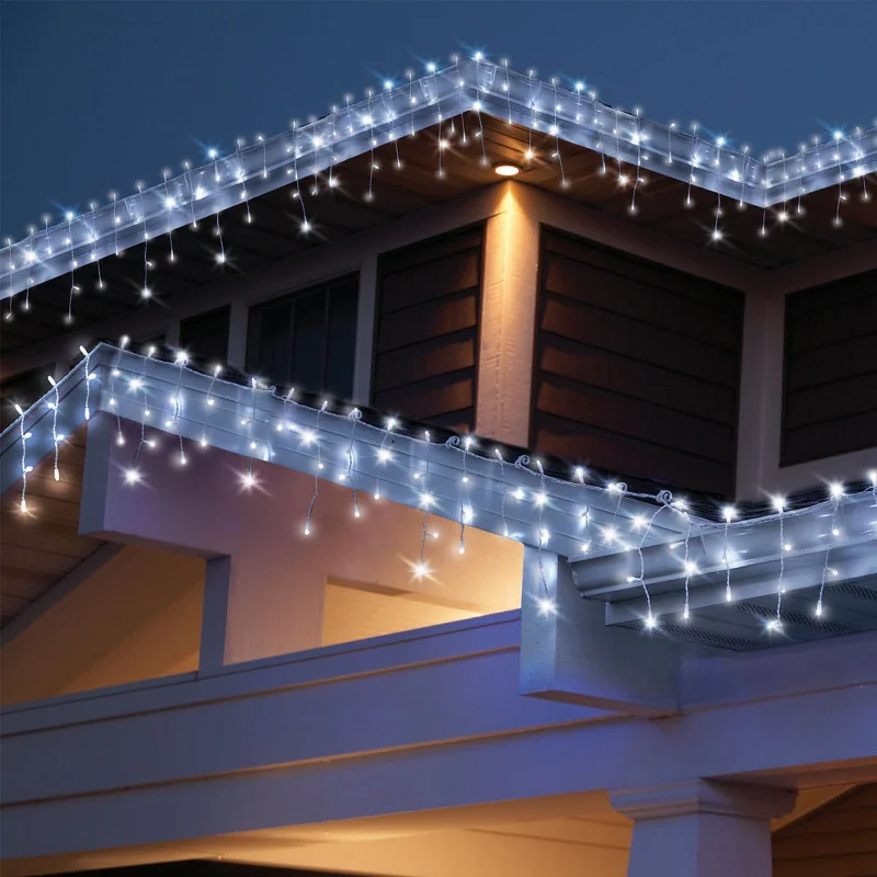 Christmas Nostalgic Festive Times Solar White Curtain Lights