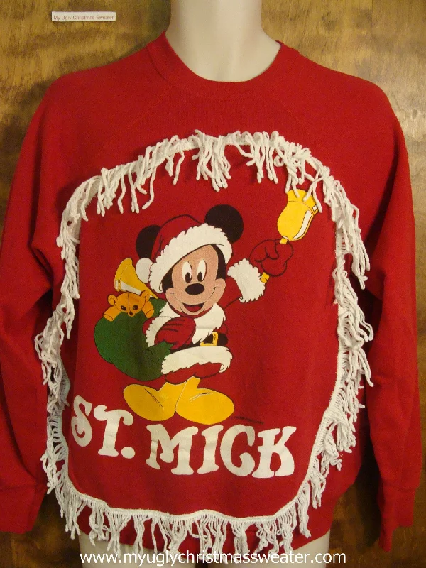 St Mick Mickey Mouse Christmas Sweatshirt