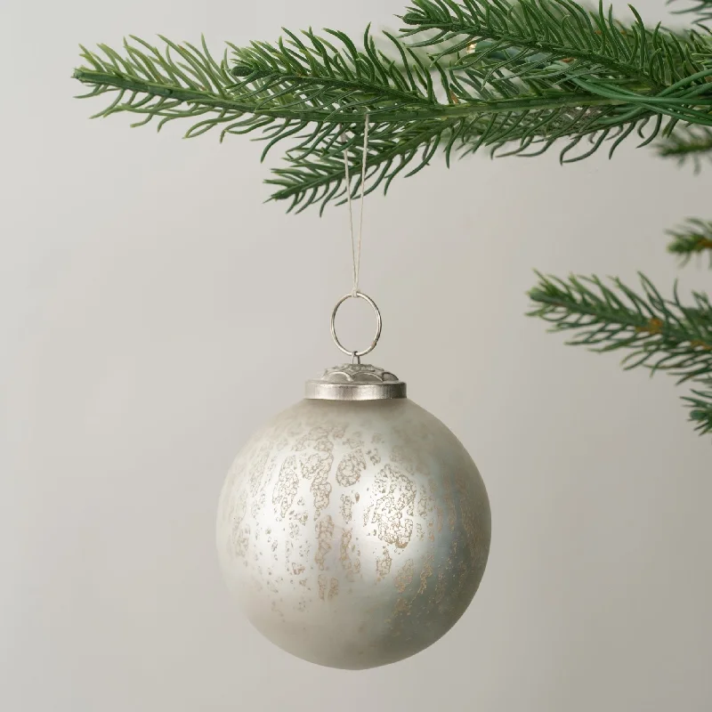 Christmas Magical Traditions Subtle Silver Festive Ball Ornament