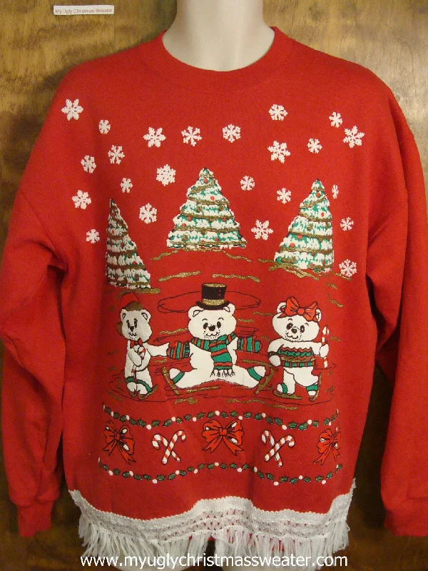 Tacky 80s Bears Red Christmas Sweatshirt