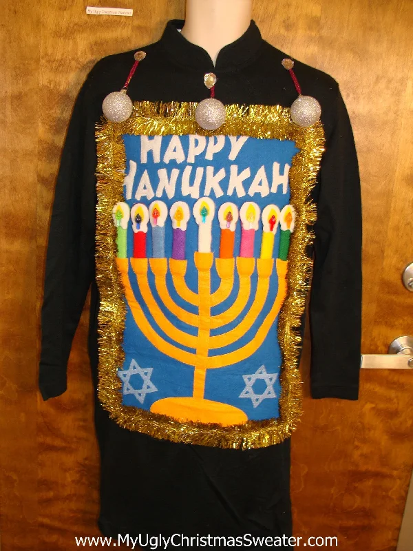 Christmas Star Tacky Holiday Sweater Party Hanukkah Dress Size S