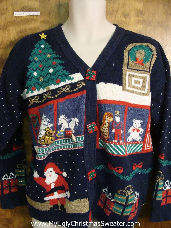 Christmas Festive Wonderland Toy Shopping Santa Ugly Christmas Sweater