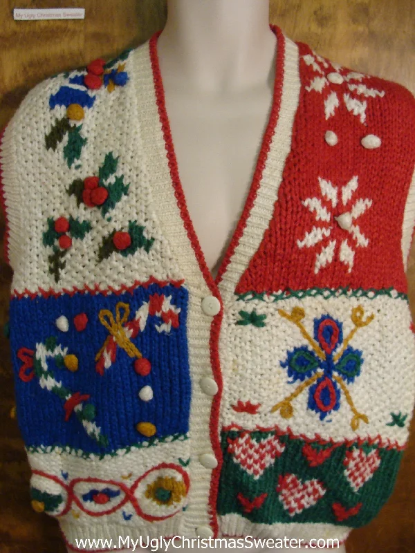 Christmas Tree Ugly Christmas Sweater Chuncky 80s Vest