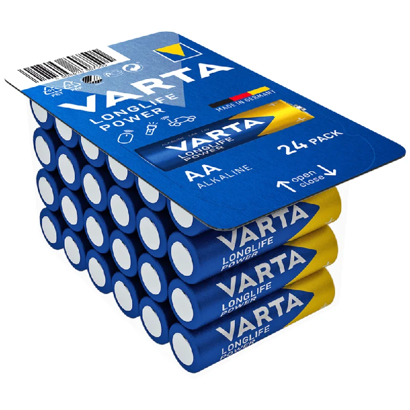 Christmas Fireplace Decor Varta 24 Pack Batteries AA/AAA