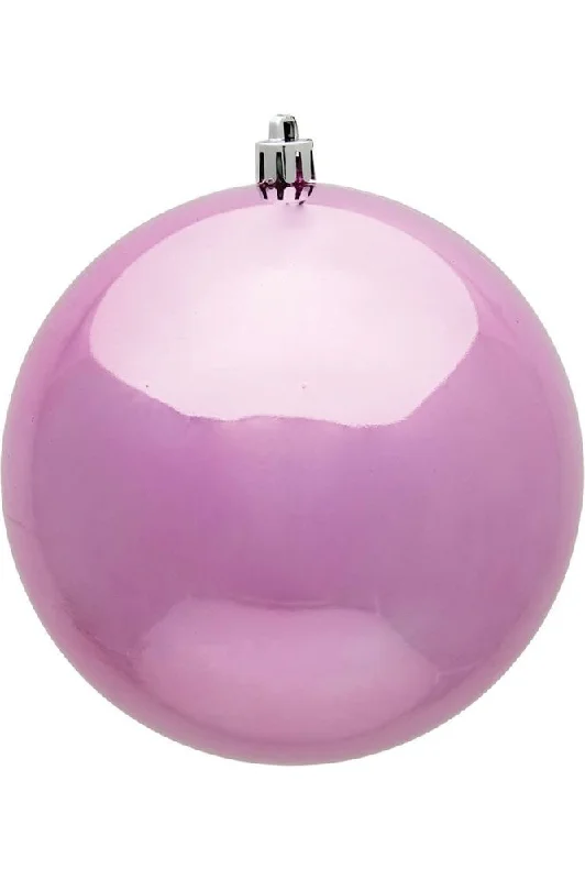 Christmas Fireplace Decor Pink Shiny Ball Christmas Tree Ornaments (6 pack)