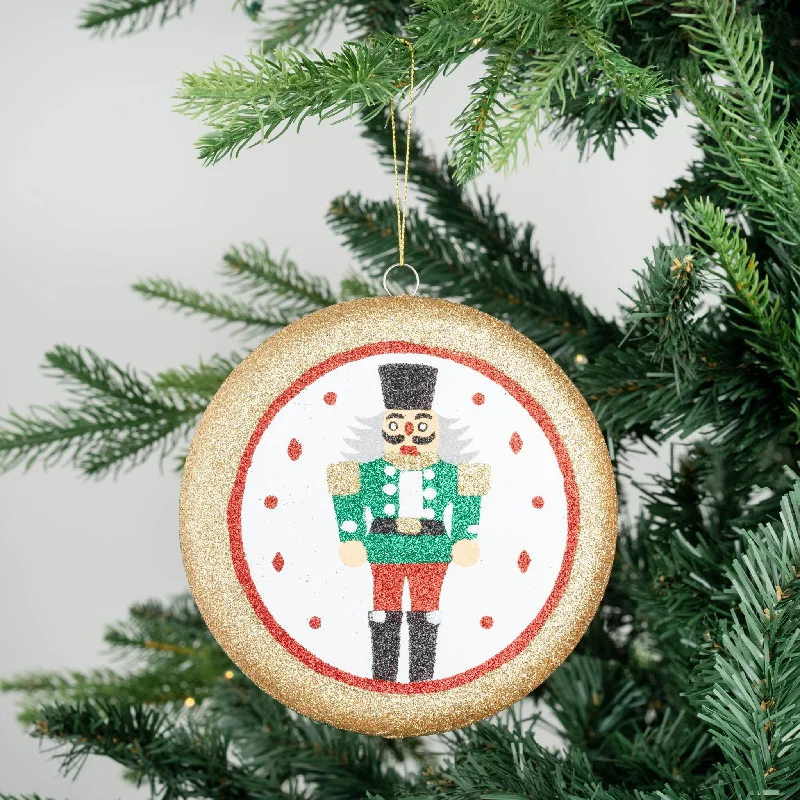 Christmas Winter Night Sky Nutcracker Ornament White & Gold