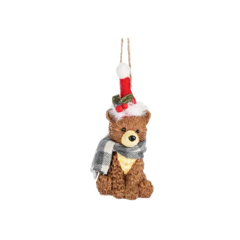 Christmas Peaceful Holiday Nights Woodland Bear Ornament