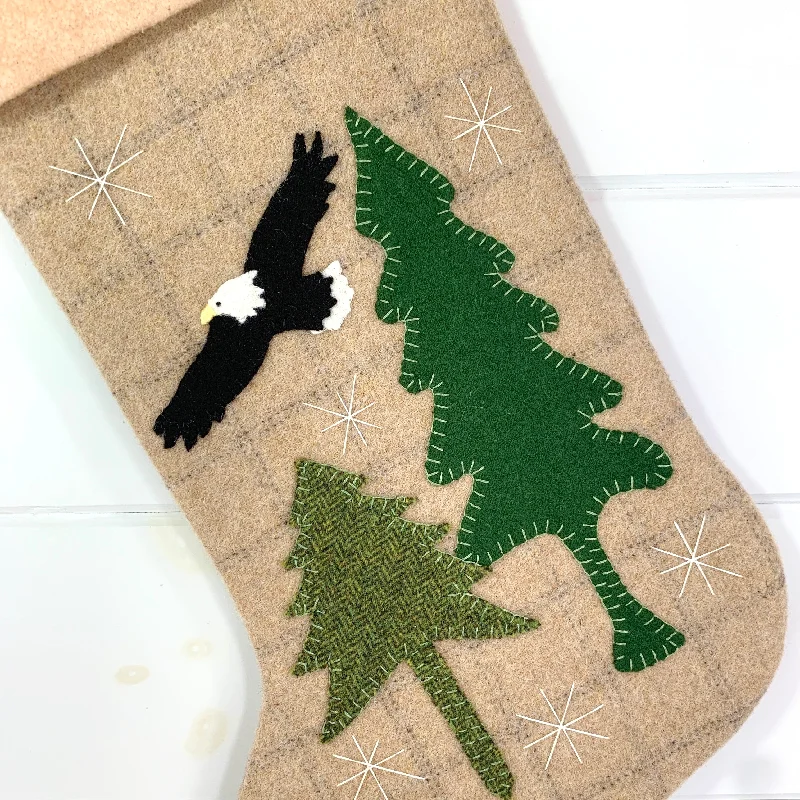 Woodland Eagle Christmas Stocking