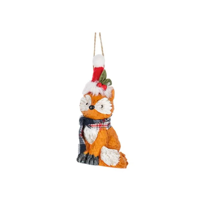 Christmas Holiday Street Decorations Woodland Fox Ornament