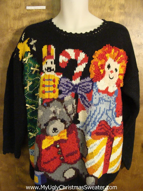 Christmas Glittering Snowy Roofs Worst Ever Ugly Christmas Sweater