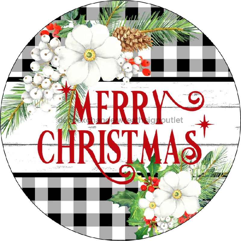 Christmas Enchanted Night Sky Wreath Sign, Christmas Sign, Merry Christmas Sign, DECOE-2108, Sign For Wreath, Round Sign