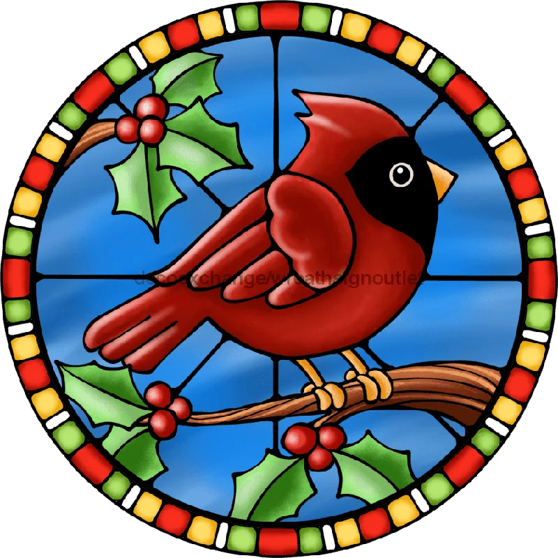 Christmas Garland Wreath Sign, Red Cardinal Sign, Christmas Sign, Stained Glass, DECOE-1103, Sign For Wreath, 10" Wood Sign Christmas Garland Wreath Sign, Red Cardinal Sign, Christmas Sign, Stained Glass, DECOE-1103, Sign For Wreath, 10" Wood Sign