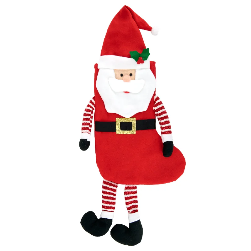 Christmas Festive Candle Arrangements Christmas 3D Santa Stocking, 21x58cm to 77cm