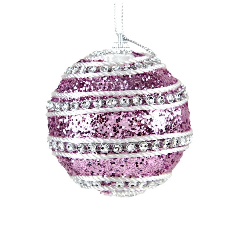Christmas Eve Christmas Bauble, Beaded Loop- 8cm