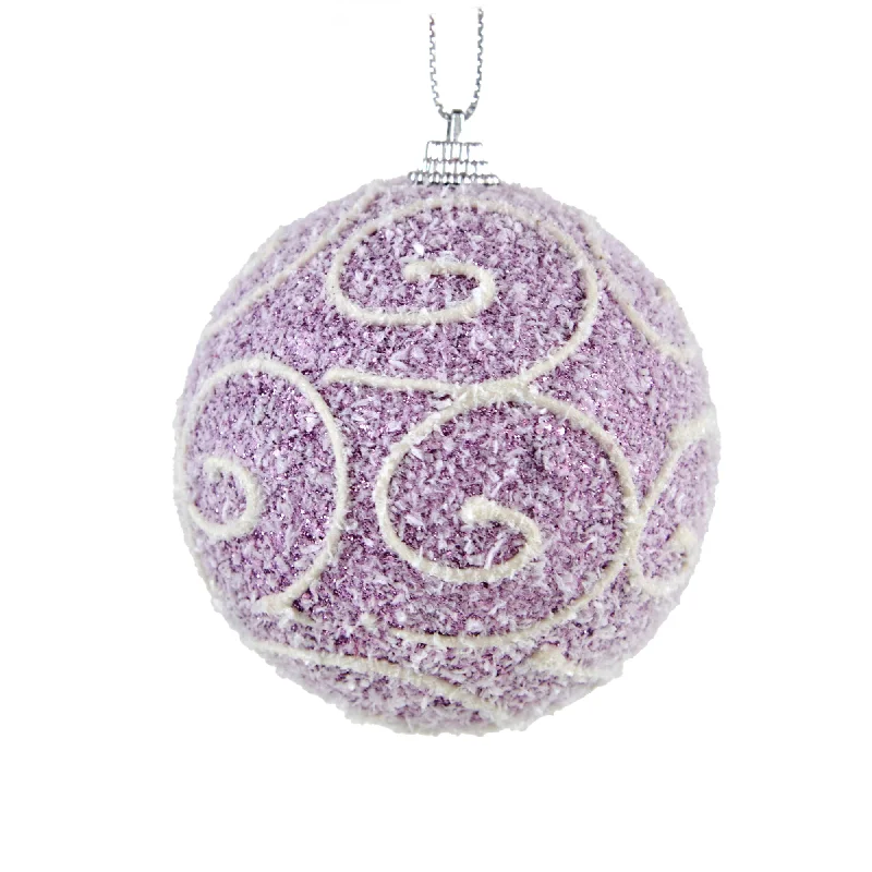 Christmas Music Christmas Bauble, Frosting- 8cm