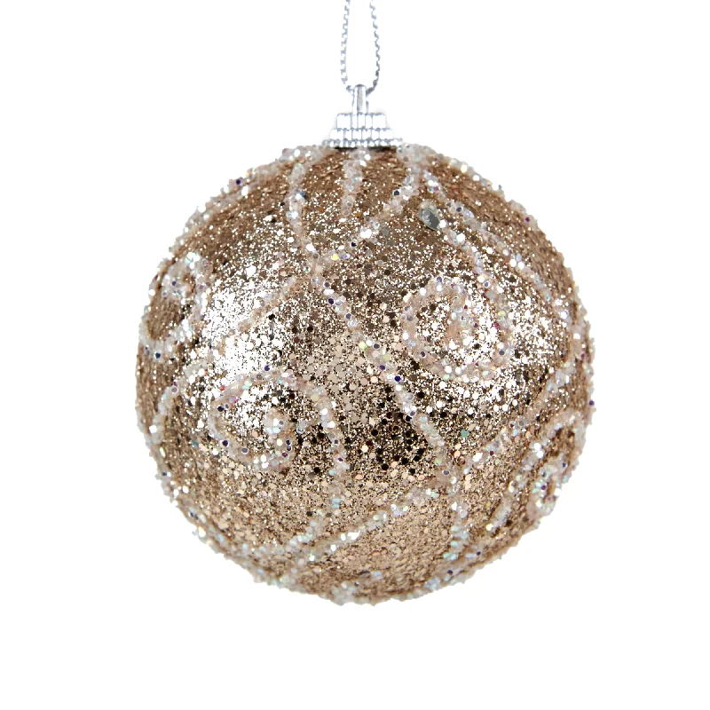 Christmas Frosted Christmas Trees Christmas Bauble, Frosting #69- 8cm