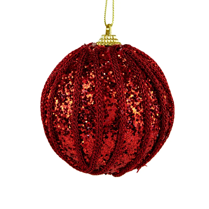Christmas Spirit Christmas Bauble, Red On Red #31- 8cm