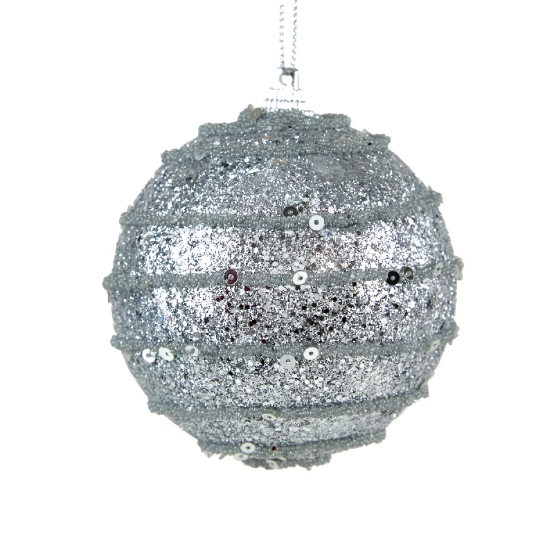 Christmas Festive Candle Arrangements Christmas Bauble, Sequins #52- 8cm