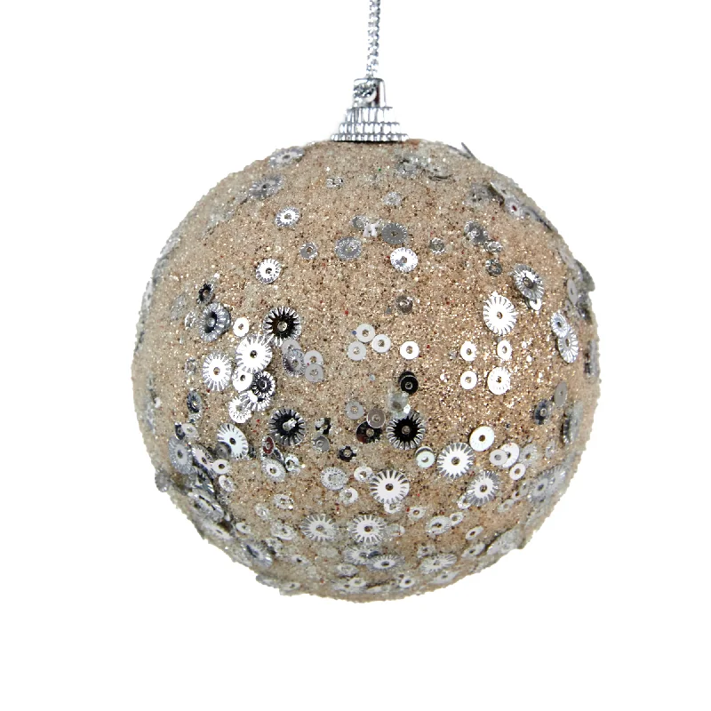 Christmas Snowfall Christmas Bauble, Sequins Cratours #62- 8cm
