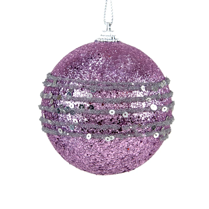 Christmas Winter Scenery Christmas Bauble, Sequins Stich- 8cm