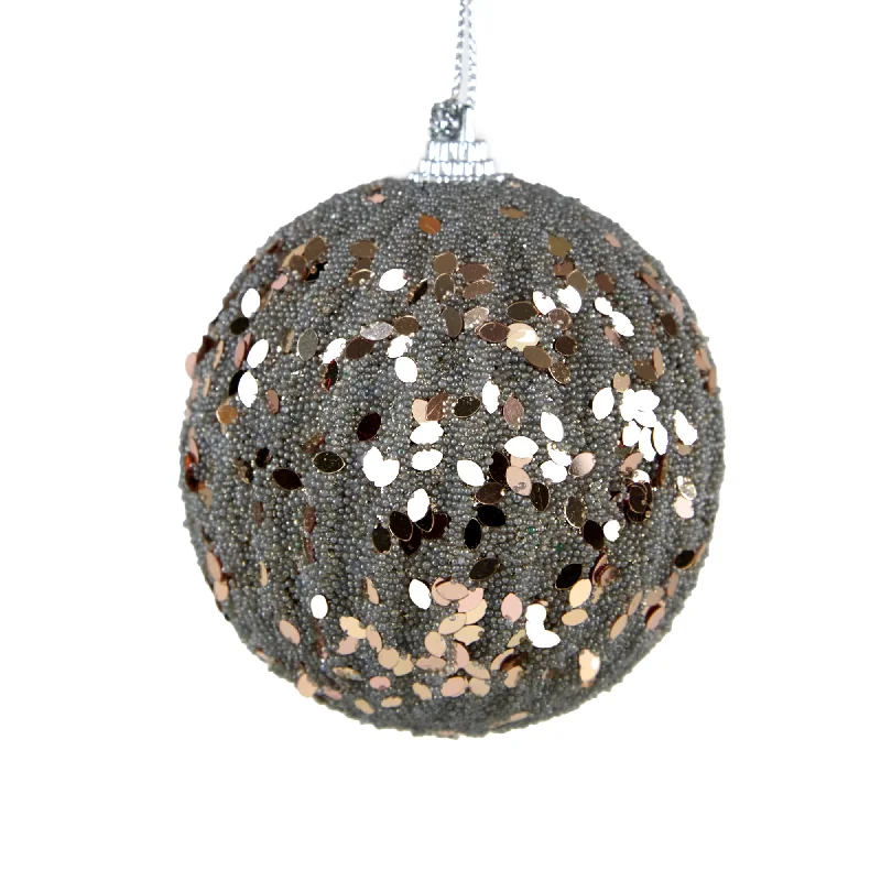 Christmas Celebration Christmas Bauble, String With Sequin #68- 8cm