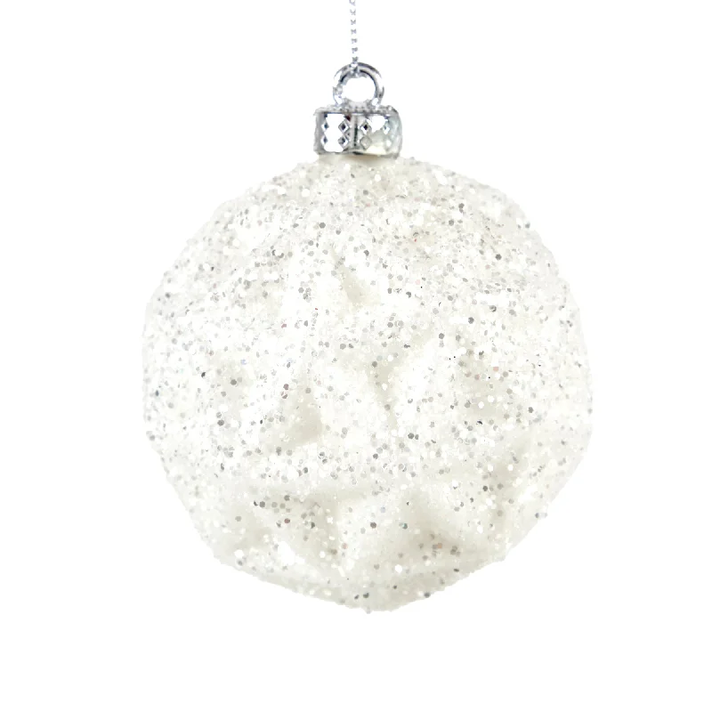 Christmas Crackling Wood Fire Christmas Bauble, Waffle #39- 8cm