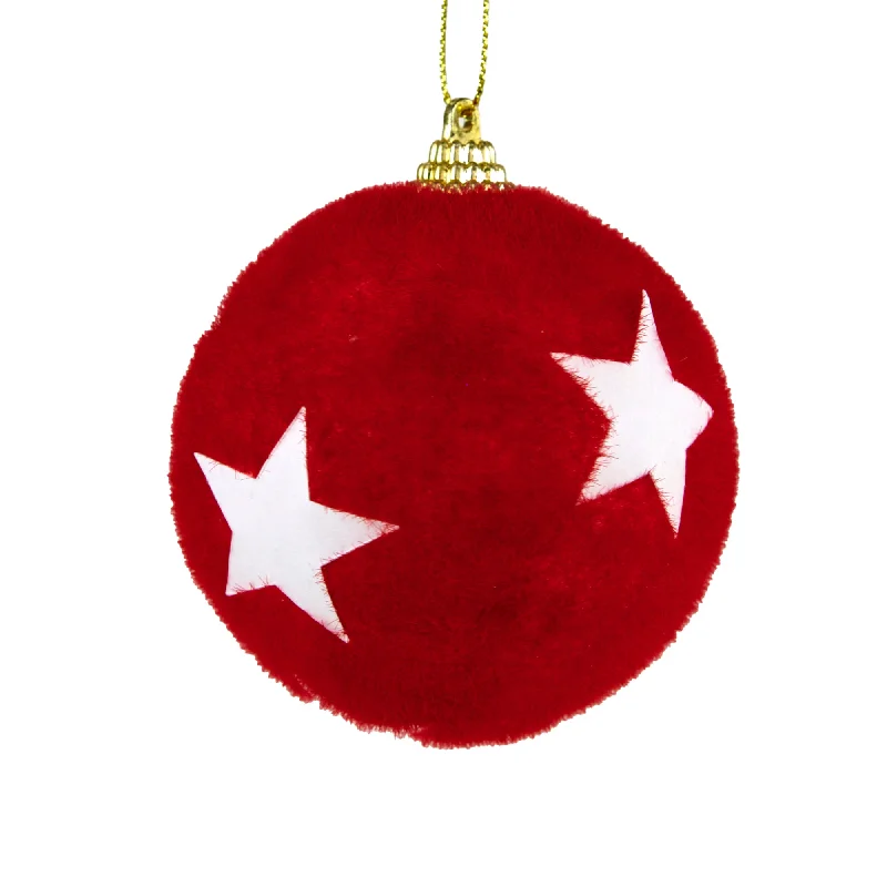 Christmas Holiday Gathering Christmas Bauble, White Star- 8cm