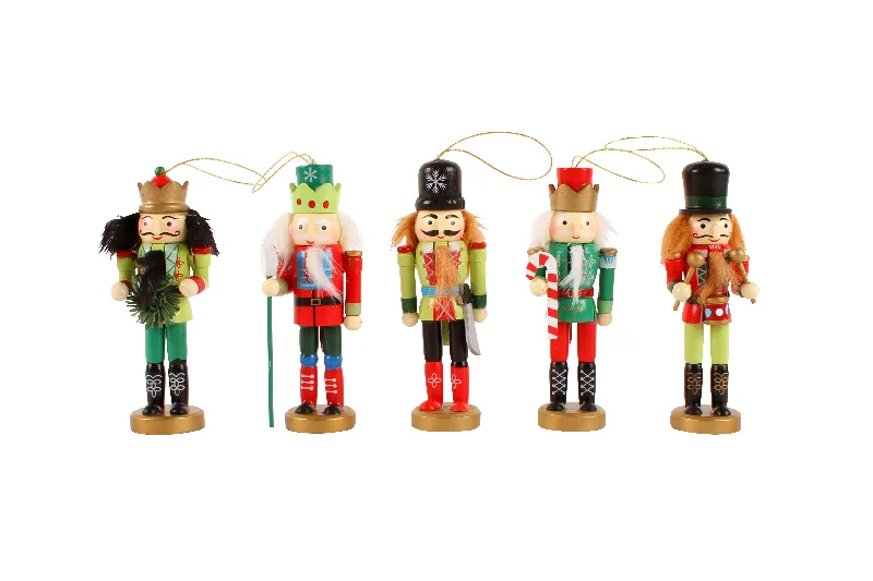 Christmas Caroling Christmas Bright Nutcrackers, 5 Pack- 13cm