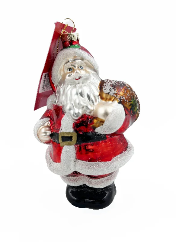 Christmas Snowflakes Christmas Glass Figure, Santa- 8.6x7.8x14.3cm